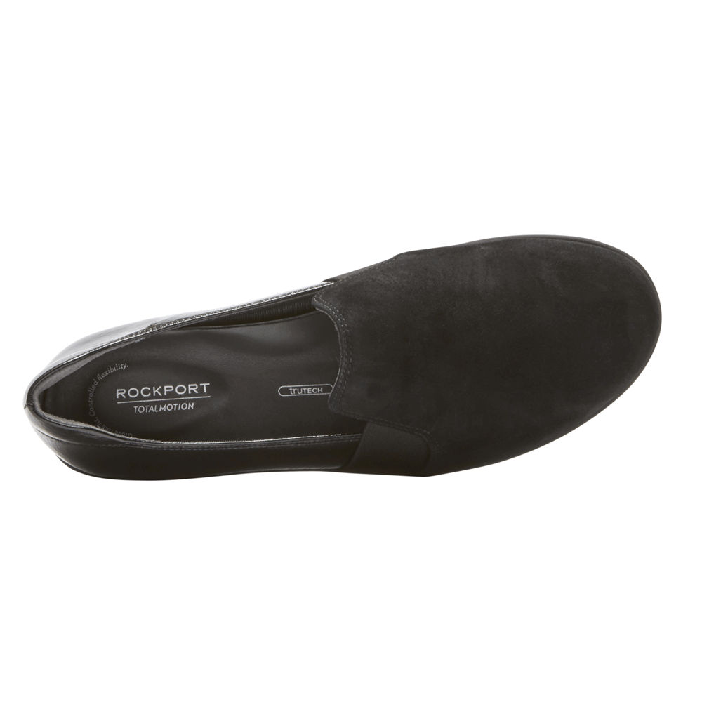 Rockport Slip-Ons Dame Svart - Truflex Chenole - IBTX78954